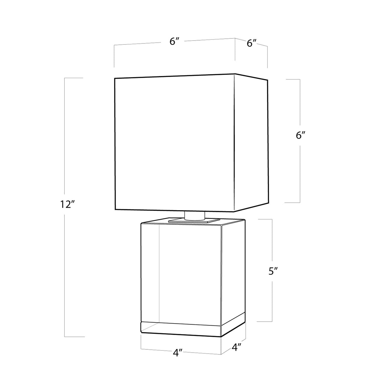 Dimensions of mini crystal block lamp