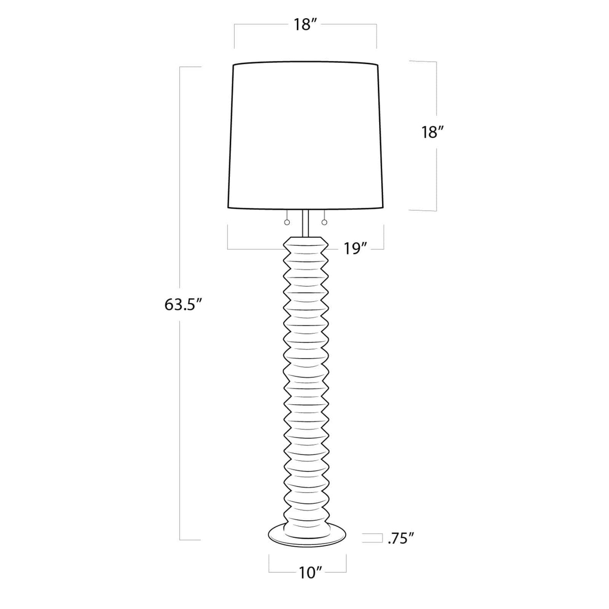 Accordion Floor Lamp - Black