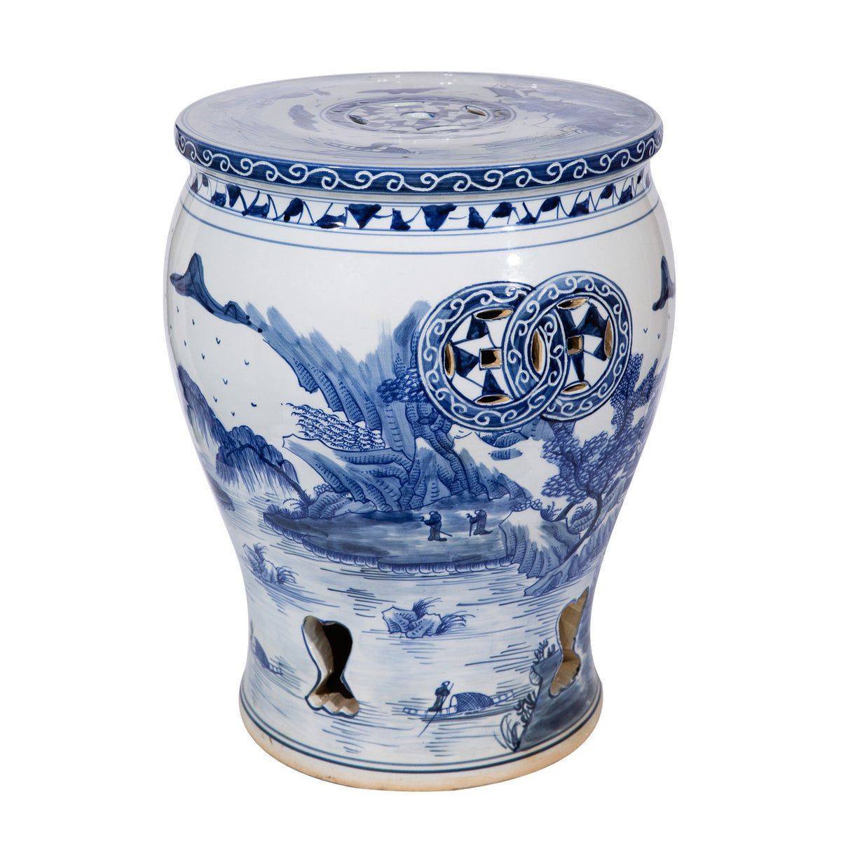 Garden Stool River Village Drum - Large 15x19