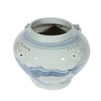 Dragon Jar Four Lion Handle - 13.5 Inch Wide