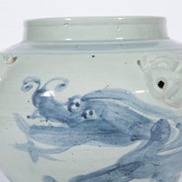 Dragon Jar Four Lion Handle - 13.5 Inch Wide