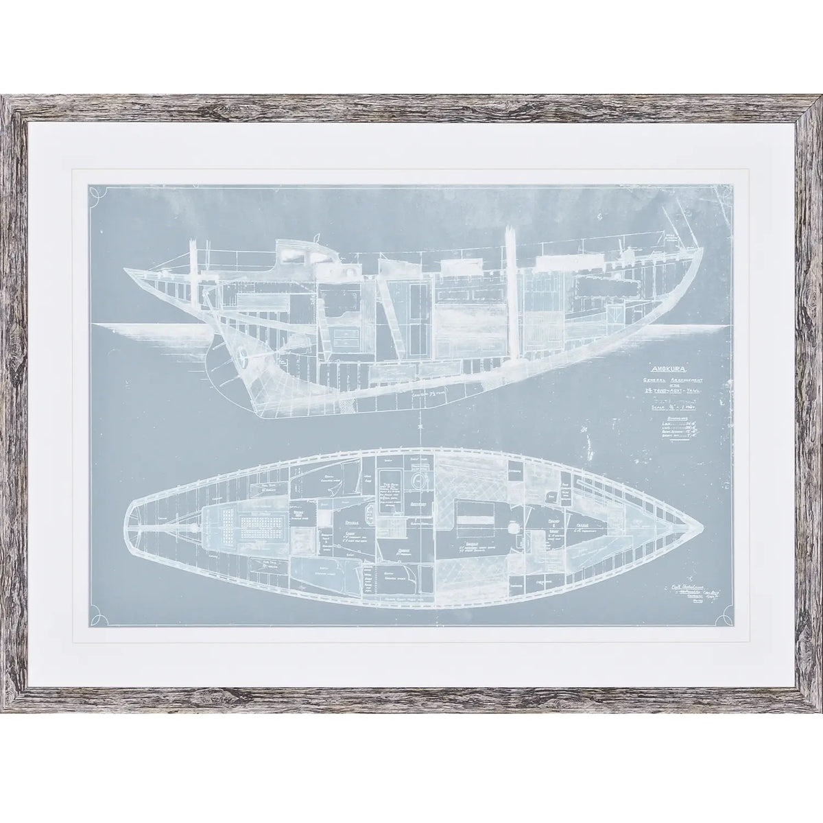 Amokura General Arrangement Plan Framed Artwork - 40 x 30