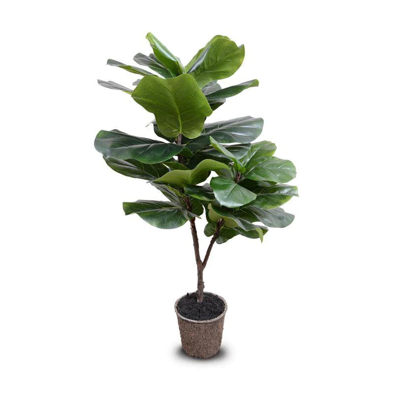 Small realistic fake fiddle leaf fig tree