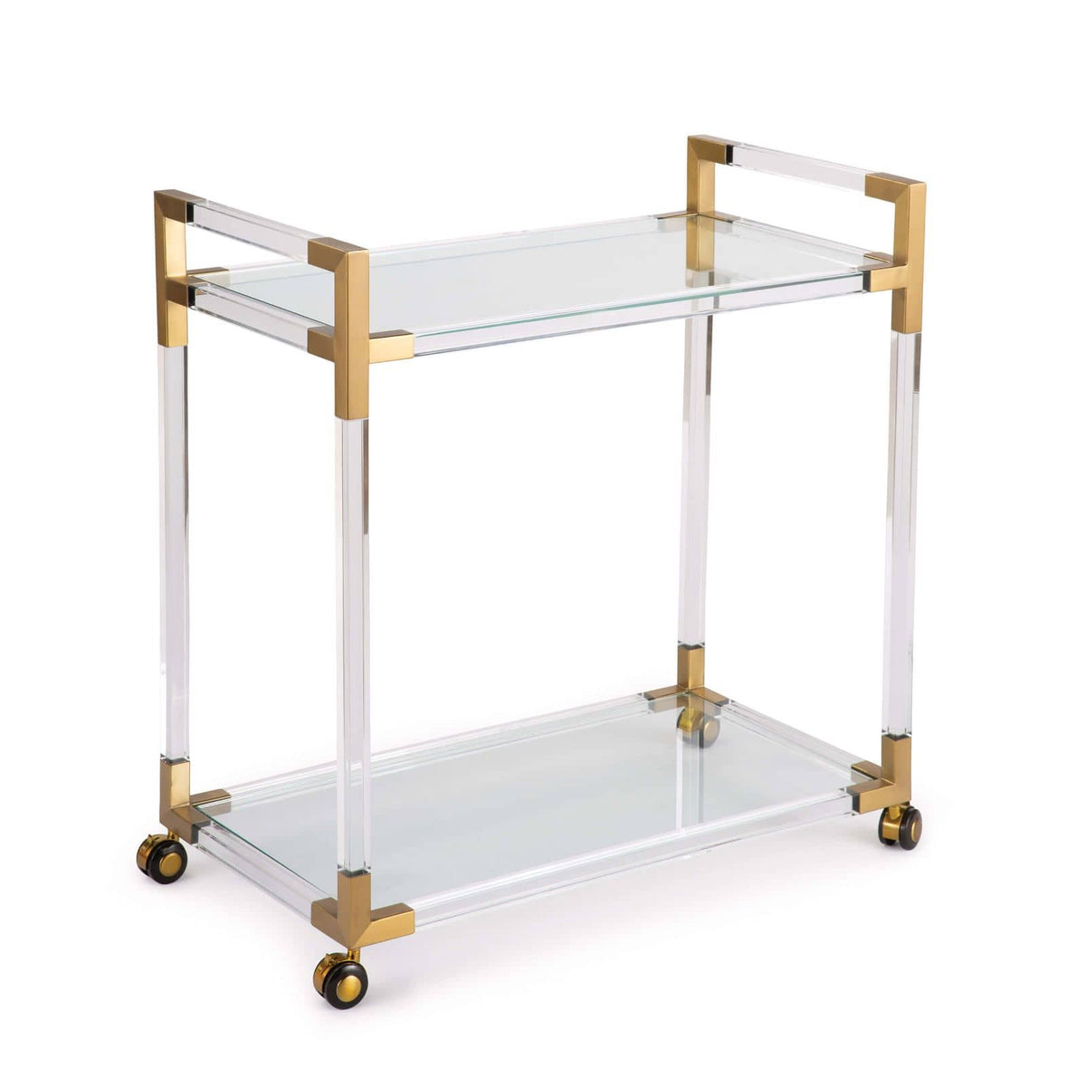 Americano Bar Cart - Acrylic and Brass