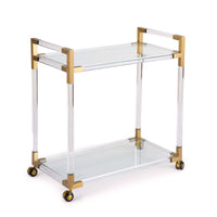 Americano Bar Cart - Acrylic and Brass
