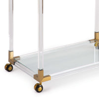 Americano Bar Cart - Acrylic and Brass
