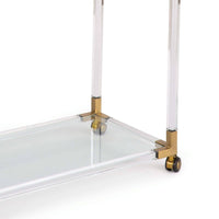 Americano Bar Cart - Acrylic and Brass