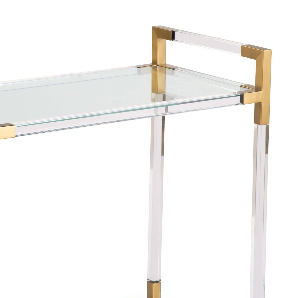 Americano Bar Cart - Acrylic and Brass