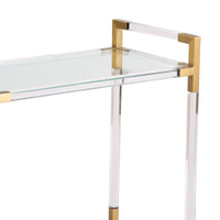 Americano Bar Cart - Acrylic and Brass