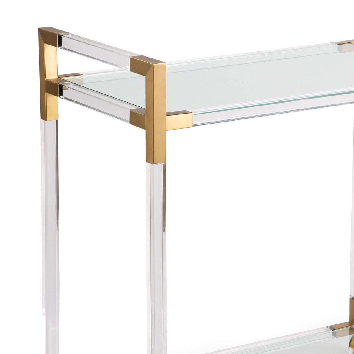 Americano Bar Cart - Acrylic and Brass