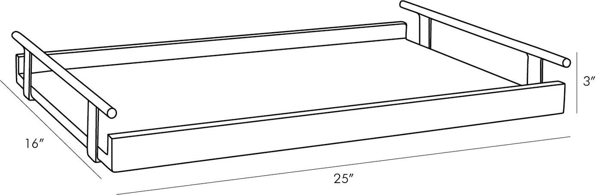 Archer Tray - Gray Lacquer