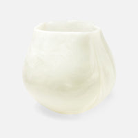 Abria Planter - Pearl White Cast Resin