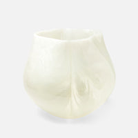 Abria Planter - Pearl White Cast Resin