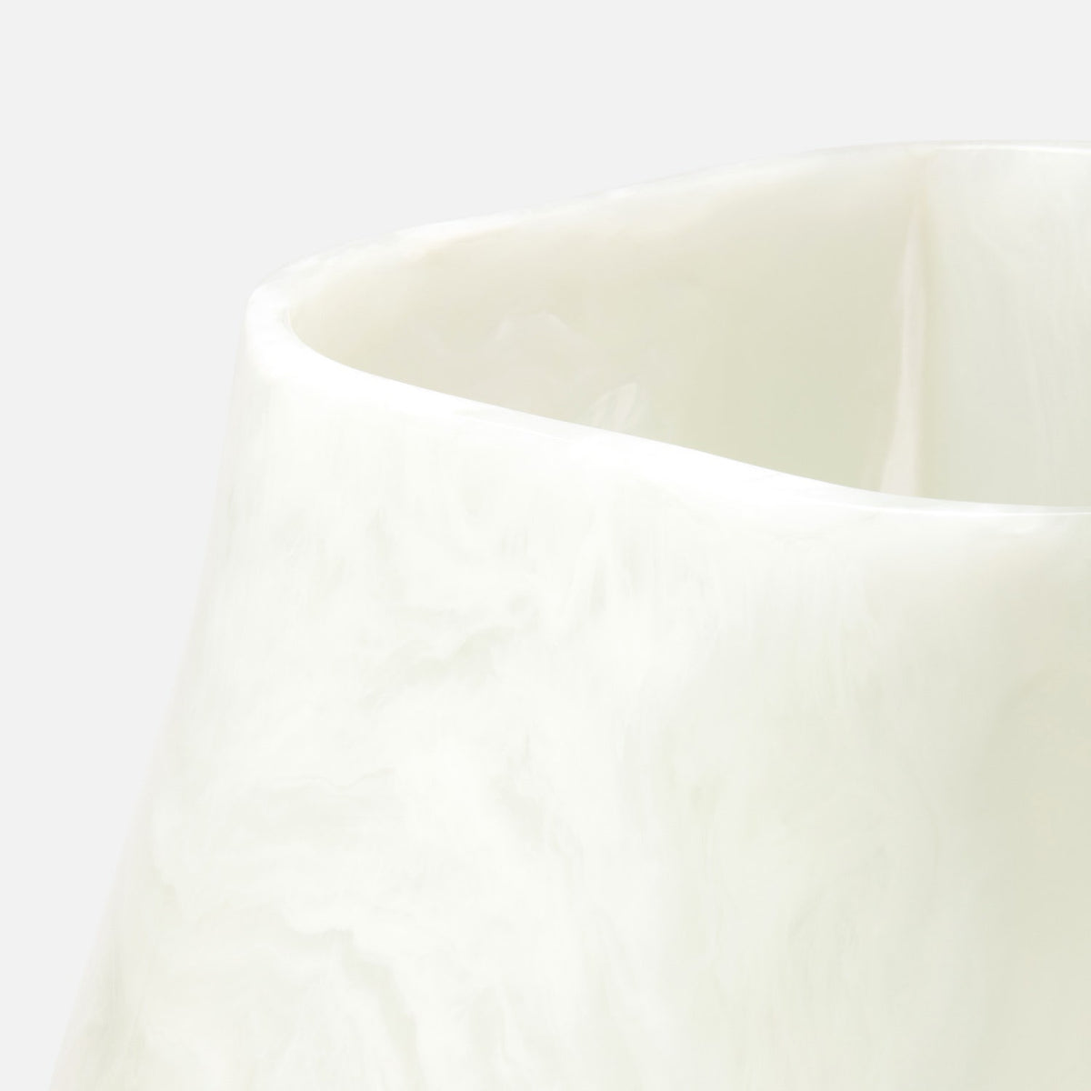 Abria Planter - Pearl White Cast Resin