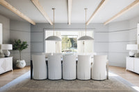 Abria Planter - Pearl White Cast Resin