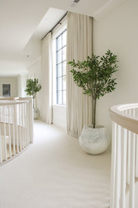 Abria Planter - Pearl White Cast Resin