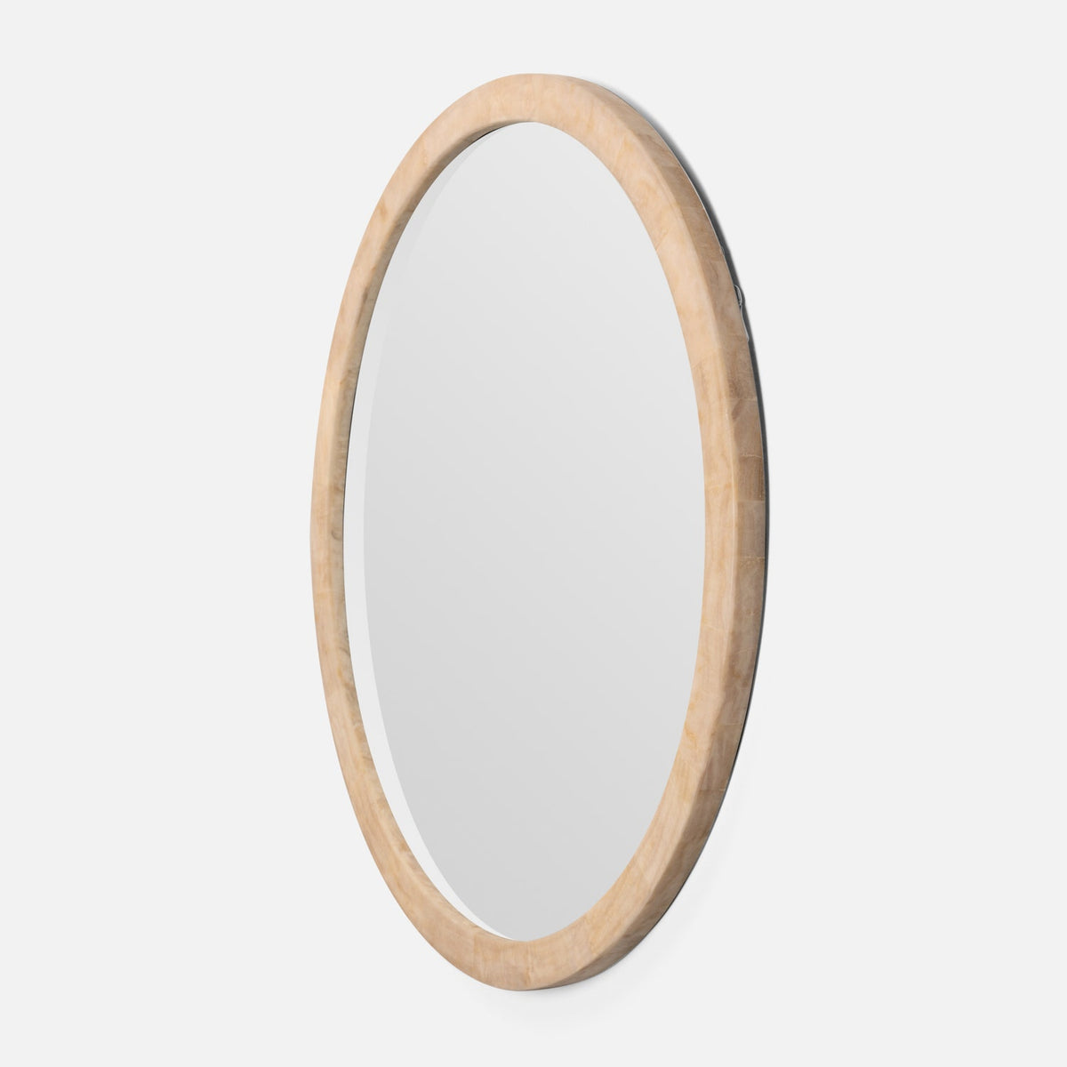 Albert Mirror - Beige Crystal Stone 32 inch