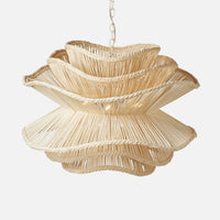 Alondra Chandelier - White Rattan 30x23