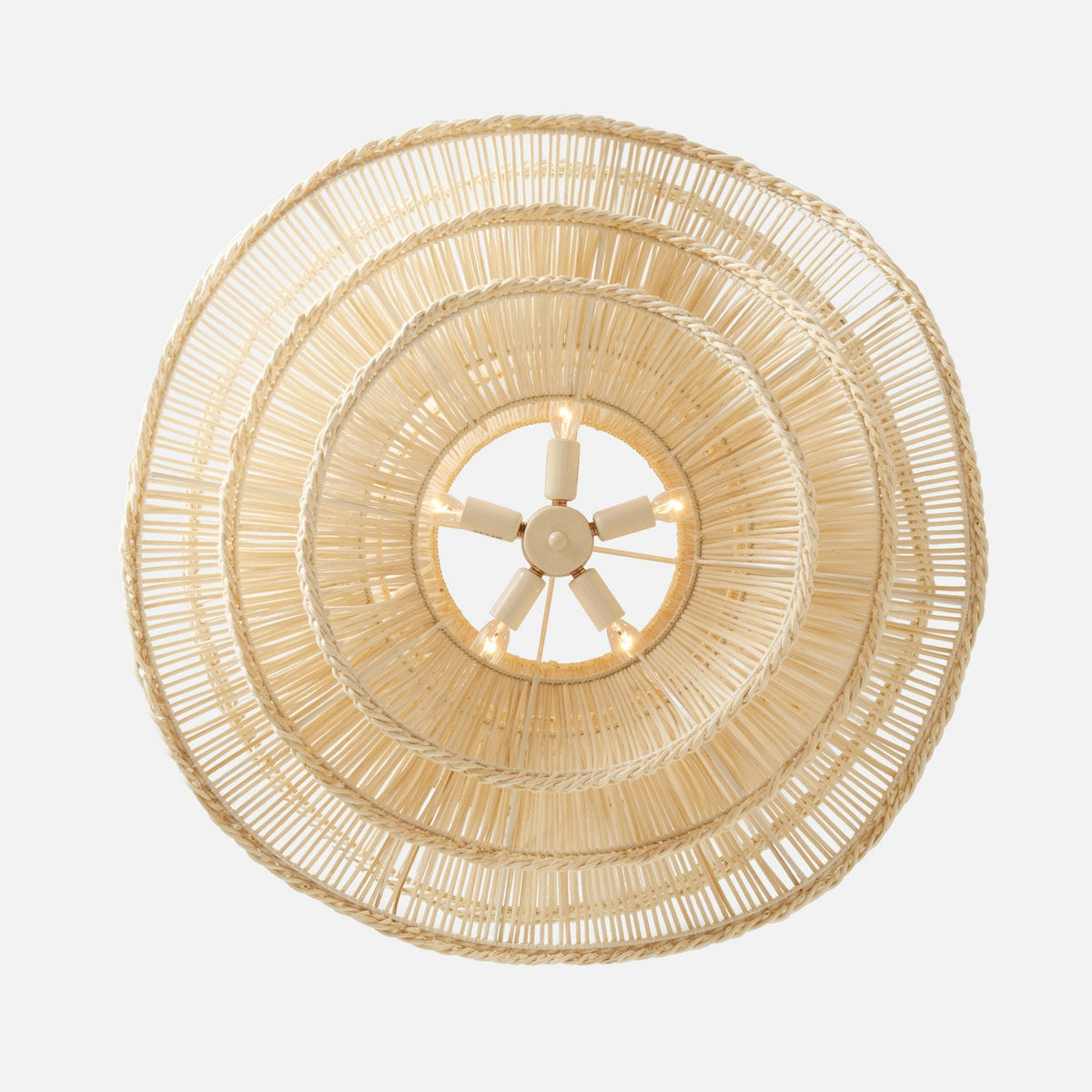 Alondra Chandelier - White Rattan 30x23