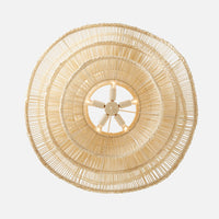 Alondra Chandelier - White Rattan 30x23