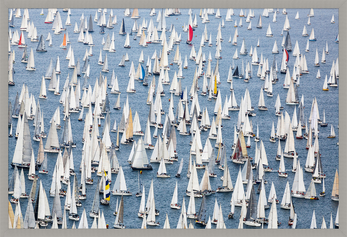 Annual Regatta Artwork Silver Painted Frame - 63 x 43