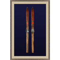 Antique Navy Skis 1 by Nathan Turner Framed Artwork - 27.5 x 41.5