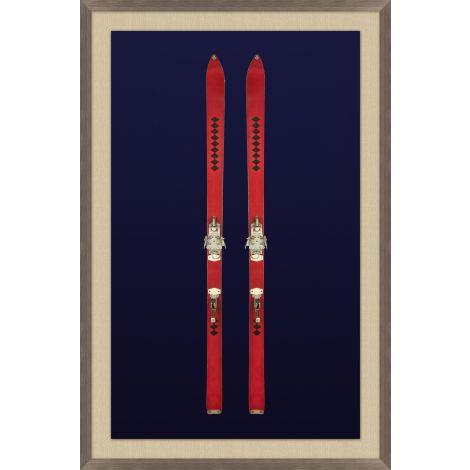 Antique Navy Skis 2 by Nathan Turner Framed Artwork - 27.5 x 41.5