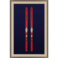 Antique Navy Skis 2 by Nathan Turner Framed Artwork - 27.5 x 41.5
