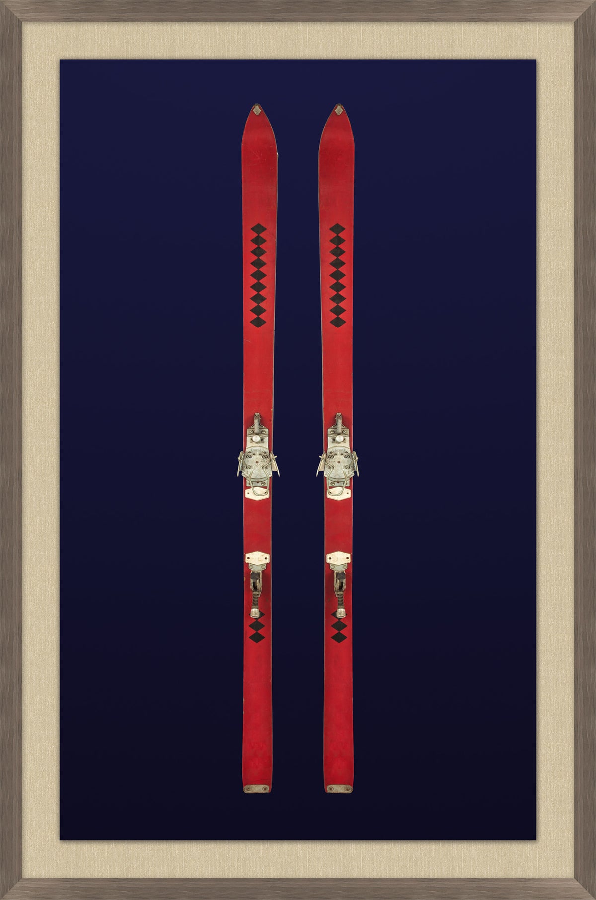 Antique Navy Skis 2 by Nathan Turner Framed Artwork - 27.5 x 41.5