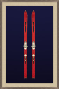 Antique Navy Skis 2 by Nathan Turner Framed Artwork - 27.5 x 41.5