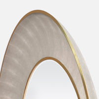 Armond Mirror - Sand Realistic Faux Shagreen Brass Metal 50 inch
