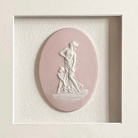 Blush Intaglio Framed Artwork - 16 x 16