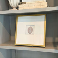 Blush Intaglio Framed Artwork - 16 x 16