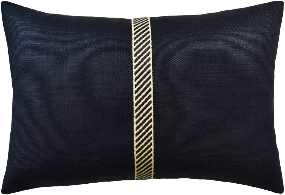 Cabana Tape Throw Pillow - 14x20 Sand and Shade
