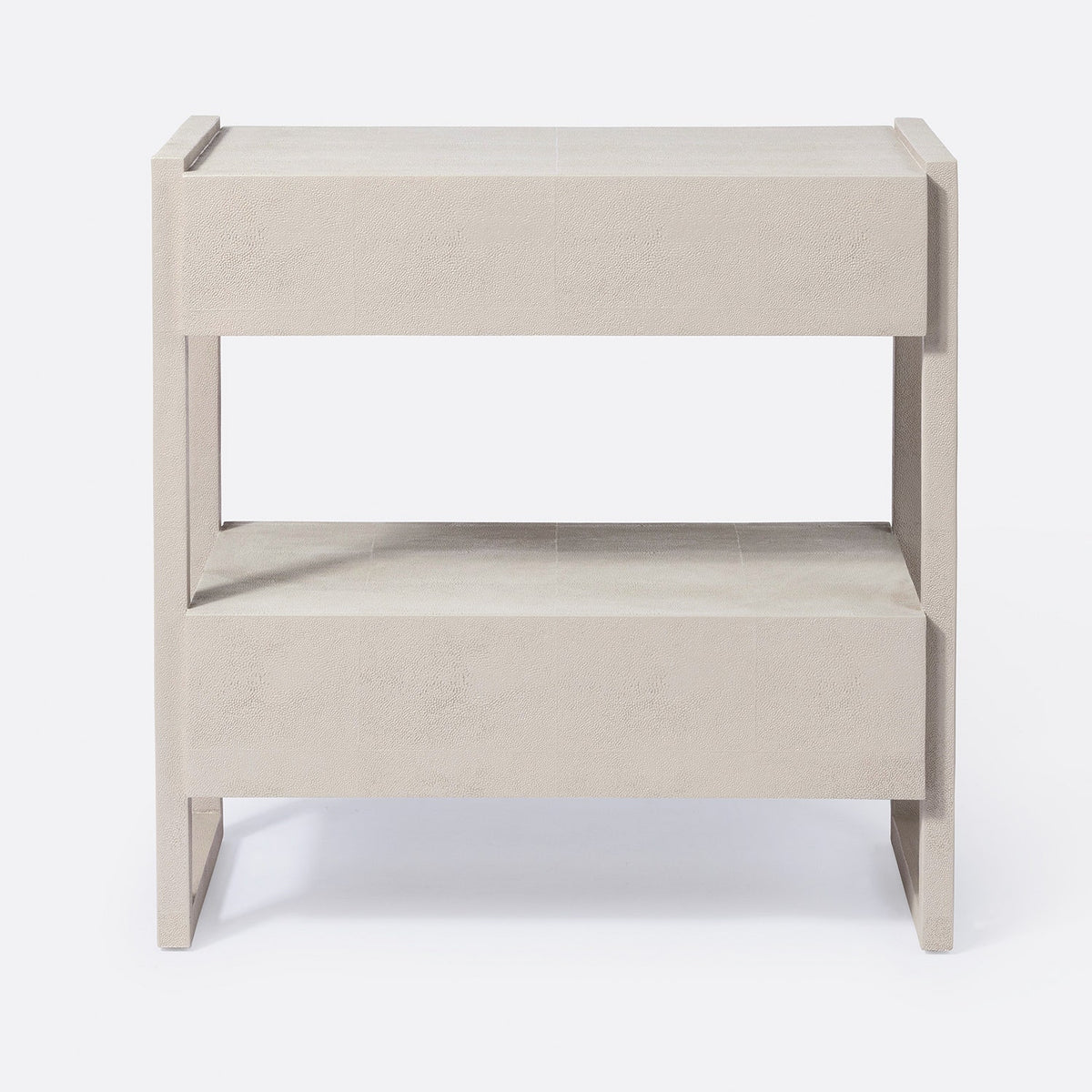 Carrigan Nighstand - French Gray Vintage Faux Shagreen 30 Inch
