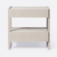 Carrigan Nighstand - French Gray Vintage Faux Shagreen 30 Inch