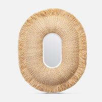 Casey Oval Mirror - Natural Raffia 42x52