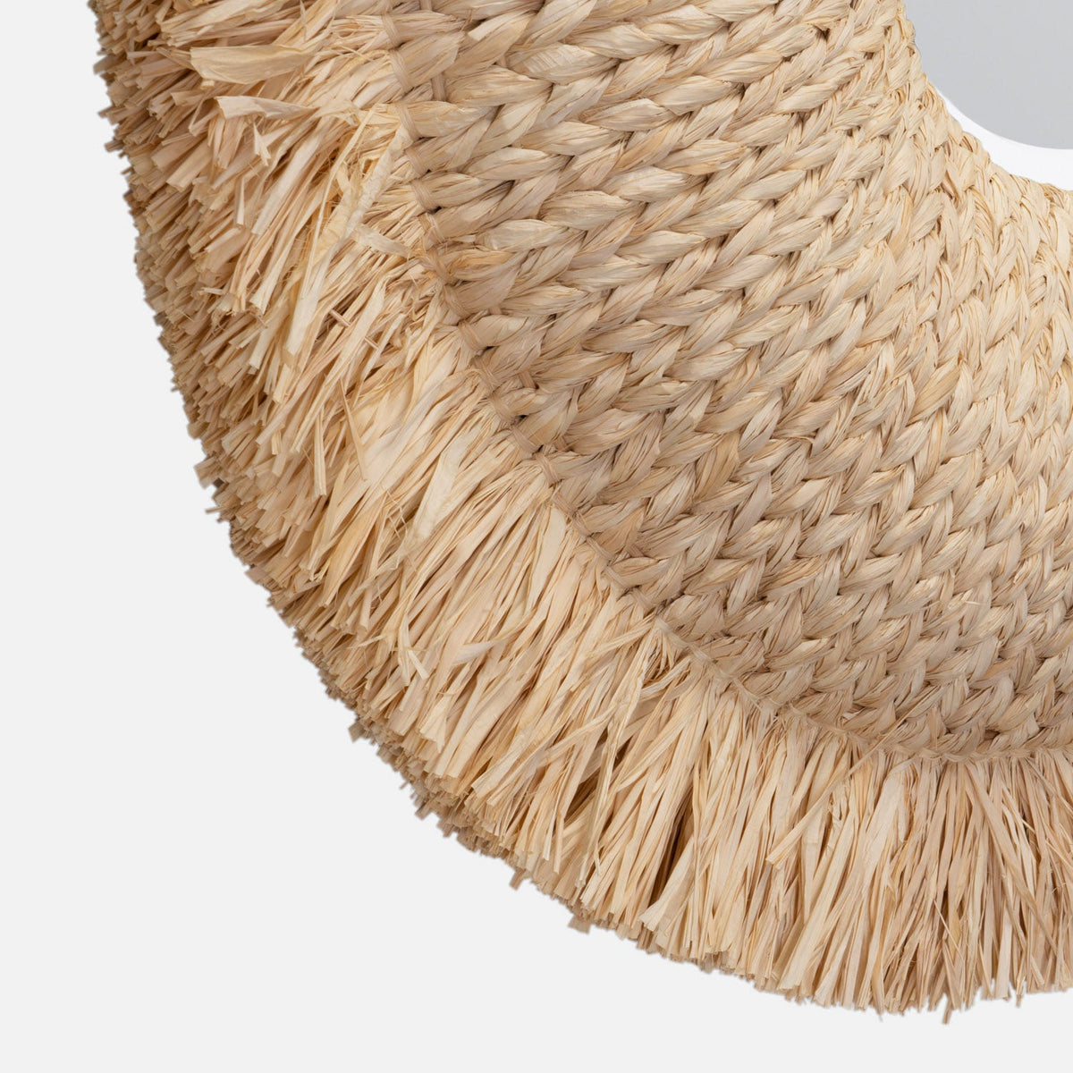 Casey Oval Mirror - Natural Raffia 42x52