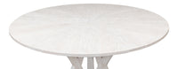 Casual Jupe Expandable Round Dining Table - Whitewash Small