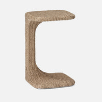Devante Outdoor Side Table - Natural Twisted Faux Wicker 15x24