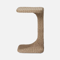 Devante Outdoor Side Table - Natural Twisted Faux Wicker 15x24