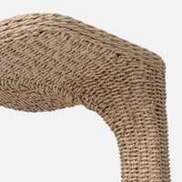Devante Outdoor Side Table - Natural Twisted Faux Wicker 15x24