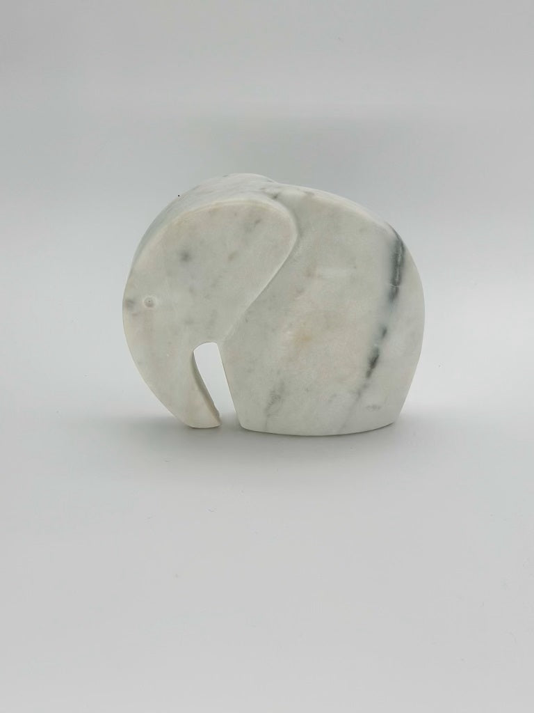 Marble Elephant Sculpture