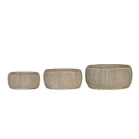 Concrete Faux Rattan Bowl - Multiple Sizes