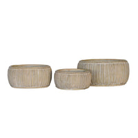 Concrete Faux Rattan Bowl - Multiple Sizes