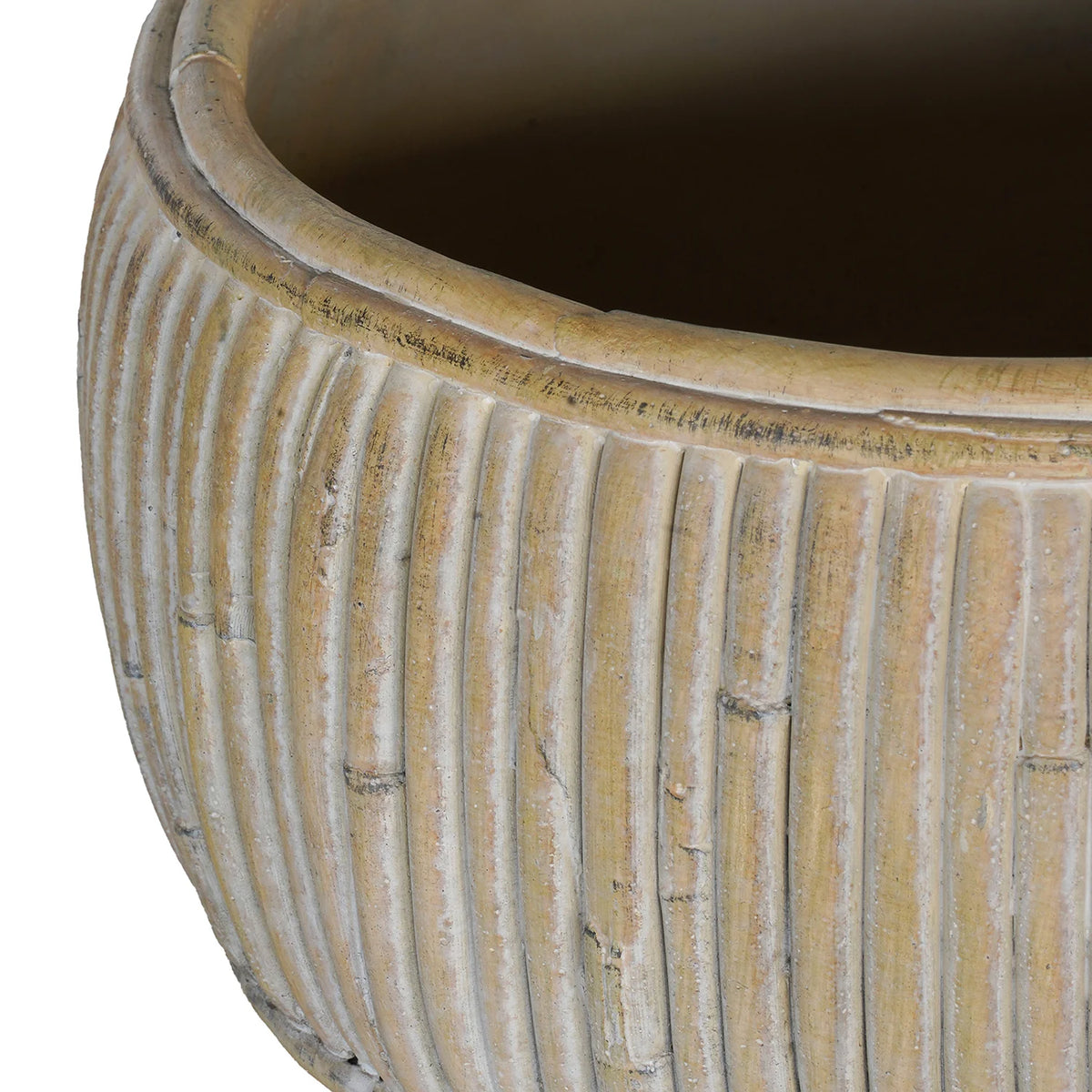 Concrete Faux Rattan Bowl - Multiple Sizes