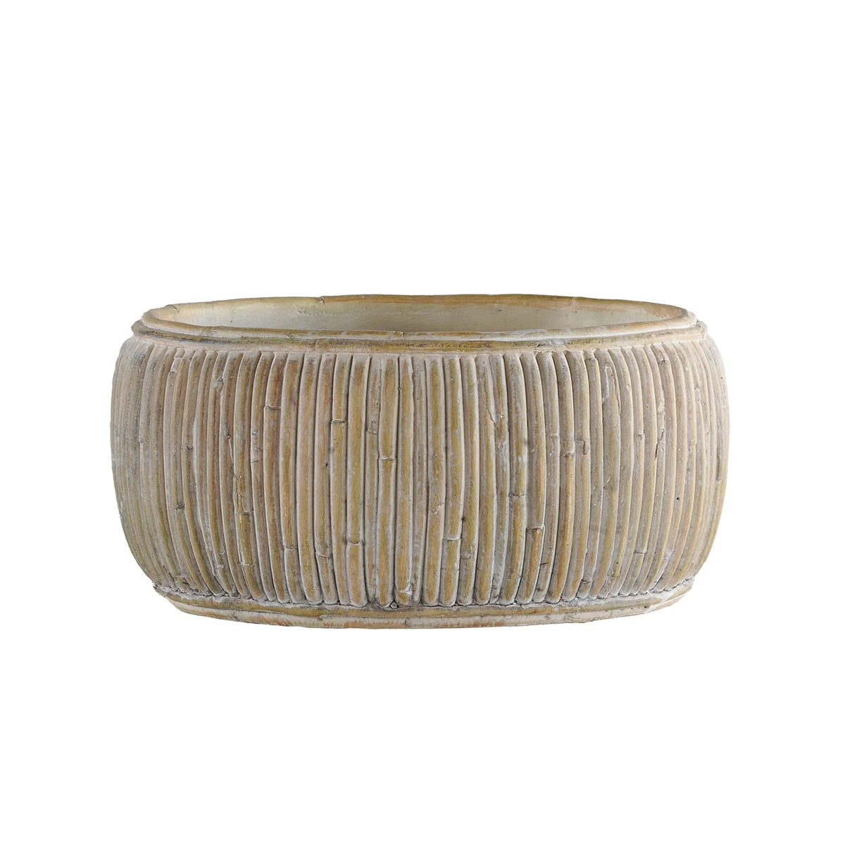 Concrete Faux Rattan Bowl - Multiple Sizes