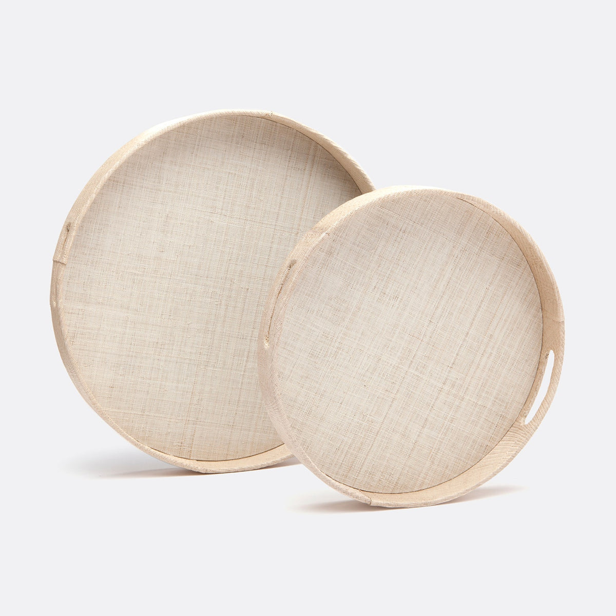 Faye Round Trays - Set of 2 Natural Buntal