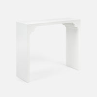 Felton Console Table - Designer White Faux Jute 36 Inch