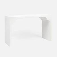 Felton Console Table - Designer White Faux Jute 50 Inch